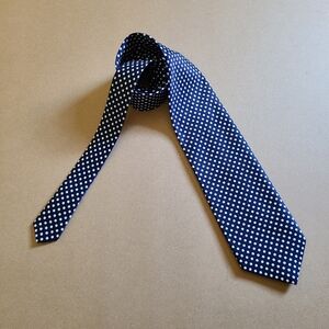 Polka Dot Tie (navy & white)